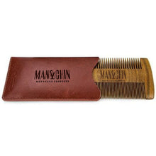 Load image into Gallery viewer, Beard Comb - Brown Leather Case - Man-and-chin