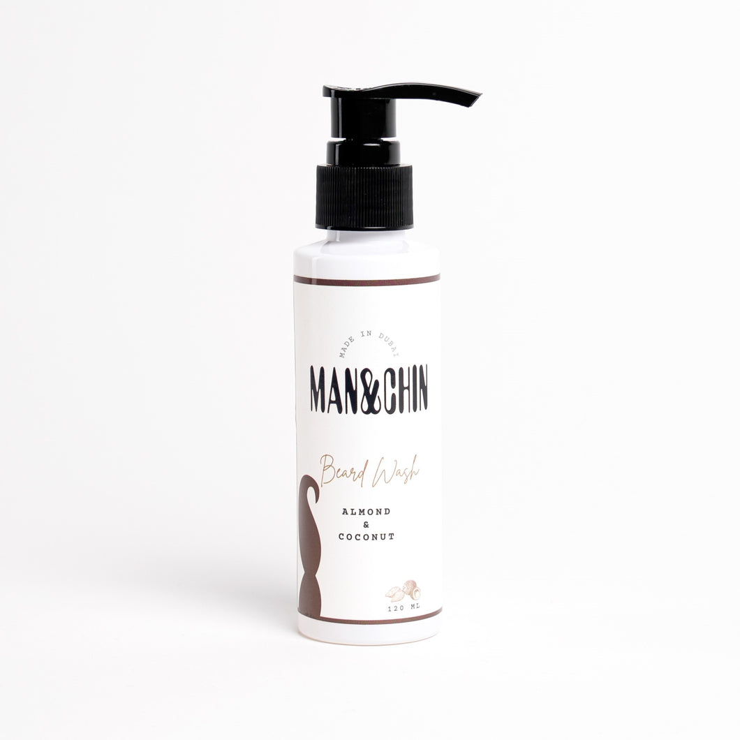 Man and Chin Beard Wash - ALMOND - Man-and-chin